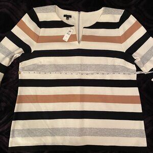 NWT Talbots Multi-Stripe Top
